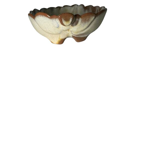 Vintage Frankoma Pottery Leaf Dish 226 Tray Cinnamon Brown - Picture 4 of 12